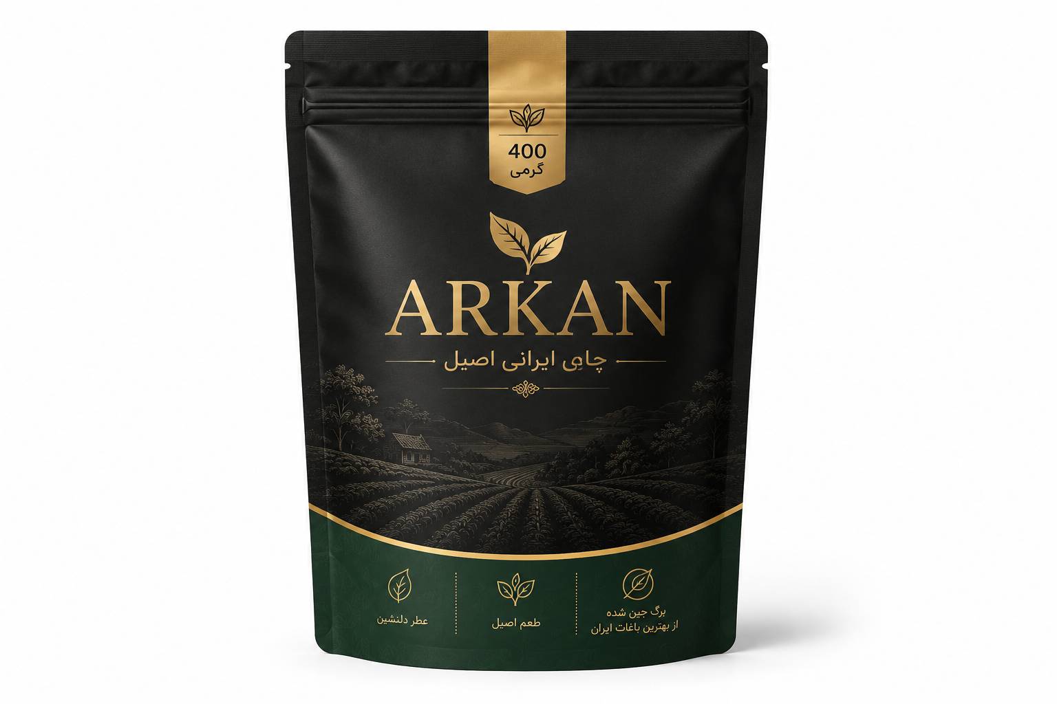 چای سبز اصیل ایرانی بسته بندی 400 گرمی
